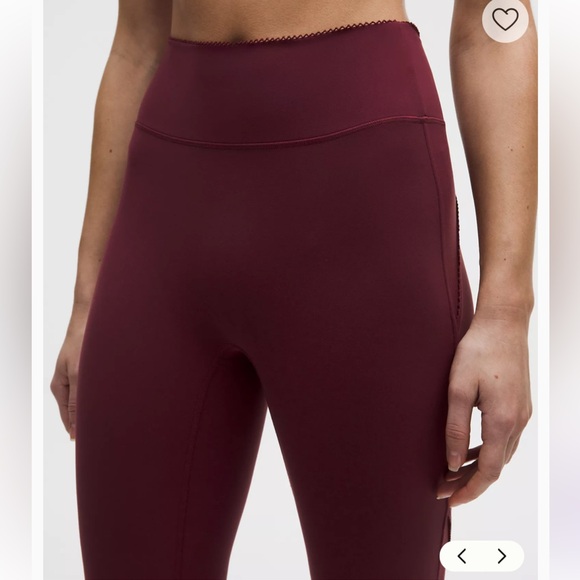 NWT 4 LULULEMON Groove No Line HR Flare Pant Burgundy Bay Heart Cutout 32.5” - Picture 9 of 11